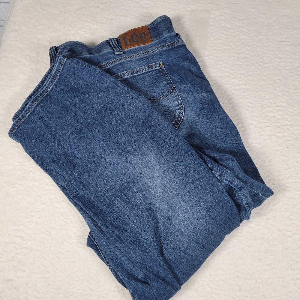 Lee‎ Extreme Motion MVP Mens 54x29 (52z29) Blue Relaxed Straight Stretch Jeans